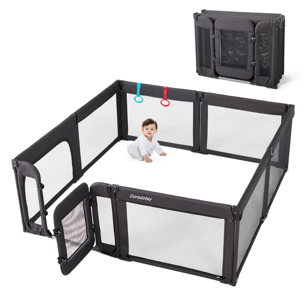 Dora Dotey playpen door foldable design for easy entry and setup