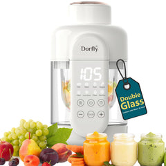 Dorfly baby food maker glass bowl highlights safe glass design for homemade baby meals