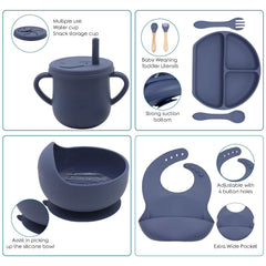 Dormlony divided plate keeps food separated for tidy toddler meals.