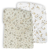 Dormlony flower-pattern crib sheets two-pack for cozy nursery sleep
