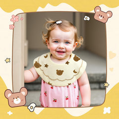 DOSMINE bibs muslin 8-pack unisex cartoon prints for versatile outfits