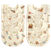 DOSMINE baby bibs muslin 8-pack apricot close-up shows soft absorbent fabric