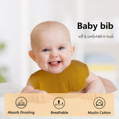 DOSMINE bibs versatile use - doubles as burp cloth and washcloth for busy days.