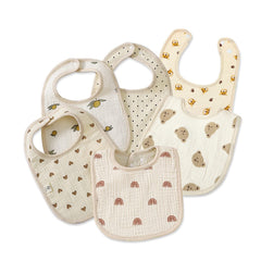 DOSMINE muslin baby bibs show absorbent soft fabric for drool and teething care