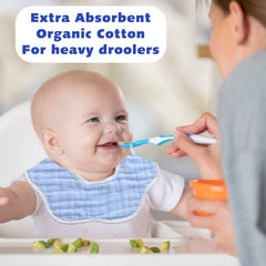 DOSMINE muslin baby bib adjustable snaps highlights secure fit for growing babies