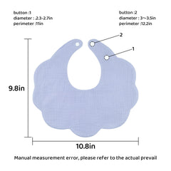 DOSMINE Muslin Bib adjustable snaps for newborns and toddlers with a secure fit