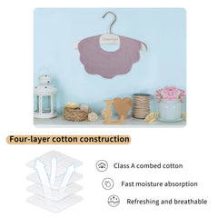 DOSMINE muslin baby bib red 6-pack designs shows versatile outfits for boys and girls