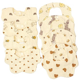 DOSMINE Muslin Baby Bibs showing soft absorbent fabric for drool and teething moments