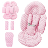 Dots Pink infant insert head support helps keep tiny heads aligned during swings