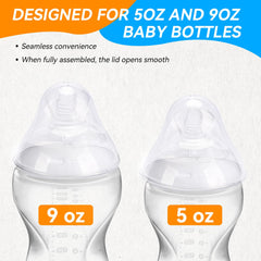 Dotshnk cap size 7.4x7.4x5.5cm fits 5oz and 9oz bottles.