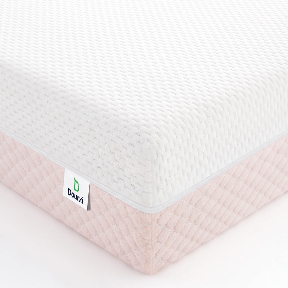 Dourxi crib mattress dual firmness top view supports infant and toddler comfort