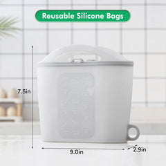 DOYOQI 2-pack folded silicone steam bag stored compactly after use