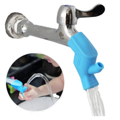 DPWOUM kids washing hands with extender highlights reach and routine