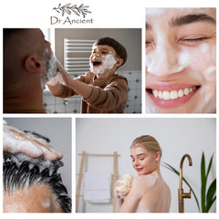 Dr.Ancient Bittim soap supports dandruff care with scalp cleansing action