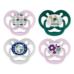 Dr. Brown's Advantage Glow pacifier shows reversible bulb for easy baby acceptance.