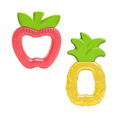 Dr. Brown's AquaCool Apple teether close-up showing cooling relief for gums