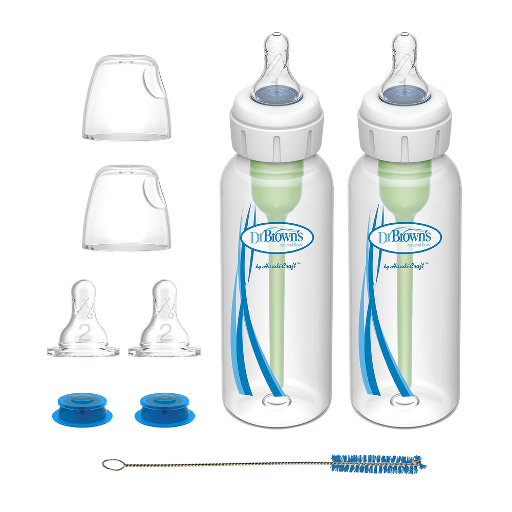 Dr. Brown's Medical Specialty Feeding System bottle 8oz ready for feeding with calming design