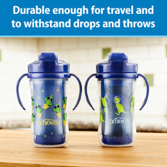 Dr Brown's Milestones bite-proof spout endures playful biting and sipping.