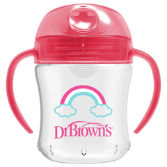 Dr. Brown's Milestones soft-spout sippy cup with handles demonstrates easy grip