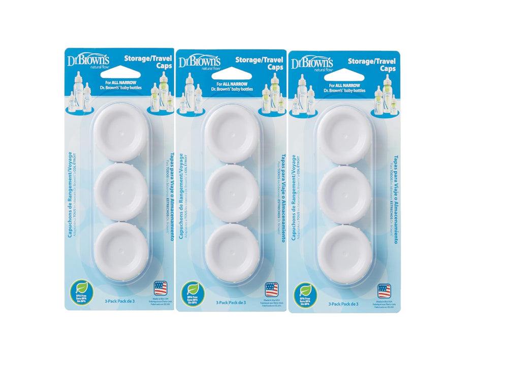 Dr. Brown's Natural Flow cap closeup shows a secure seal for bottles, ideal for travel and storage.