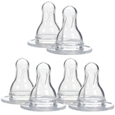 Dr. Brown's Natural Flow Level 4 nipple pack shot with six silicone nipples for compatible bottles