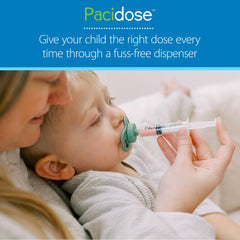 Pacidose syringe with precise dosage markings for accurate dosing.