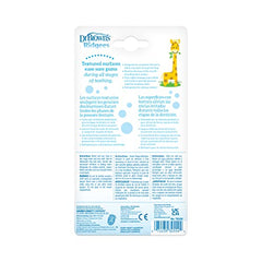 Ridgees Giraffe teether reaches molars for comprehensive teething comfort.