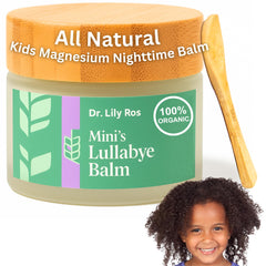 Dr. Lily Ros Magnesium Cream Balm for kids promotes nighttime relaxation with soothing ingredients.