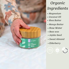Dr. Lily Ros Organic Magnesium Cream Balm uses clean, child-safe ingredients.