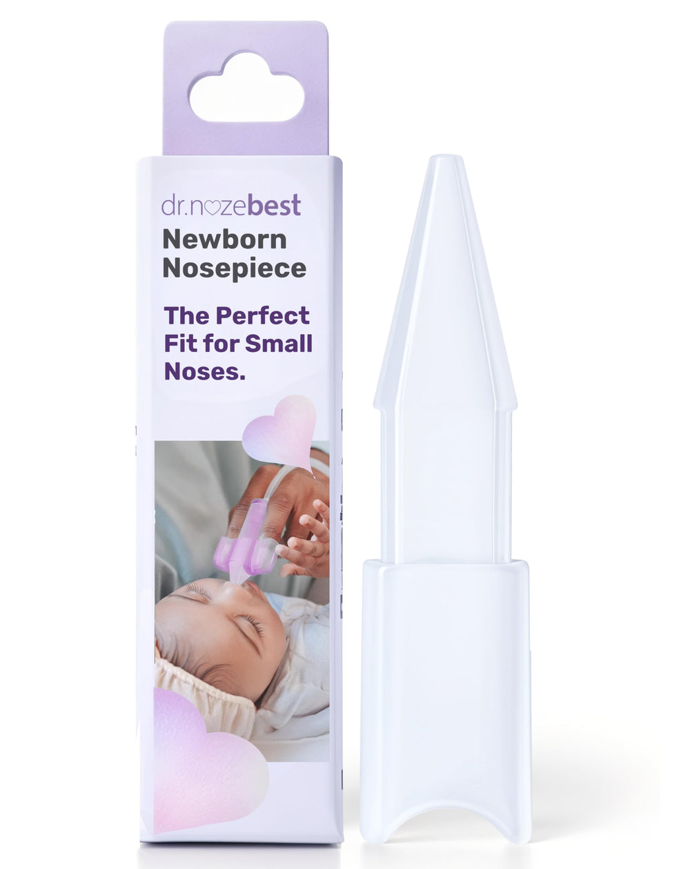Dr. Noze Best newborn Nozepiece fits snugly for tiny noses, ensuring comfortable relief.