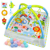 Dr.Rapeti Baby Play Gym Mat ball pit front view boosts sensory exploration