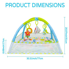 Dr.Rapeti Baby Play Gym Mat colorful toys closeup invites curiosity and multisensory play