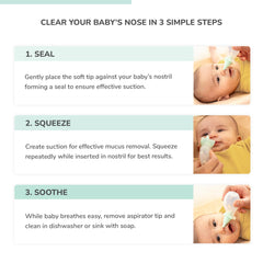 Dishwasher-safe cleaning on Dr. Rose's nasal aspirator makes hygiene easy.
