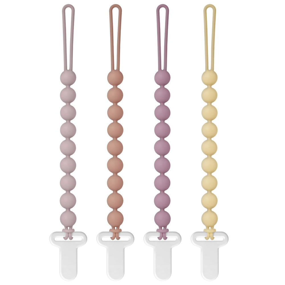 Draklary pacifier clip round design 4-pack keeps pacifiers secure and stylish for newborns