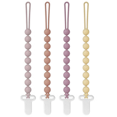 Draklary pacifier clip round design 4-pack keeps pacifiers secure and stylish for newborns