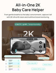 Dr.Care LumiView Plus 2K camera angle delivers wide coverage and peace of mind.