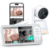 Dr.Care LumiView Plus parent unit shows crystal-clear view for safer bedtime routines.