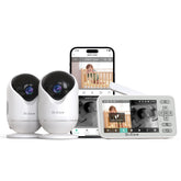 Dr.Care VistaView Lite dual-monitor setup provides comprehensive baby-room visibility for peace of mind