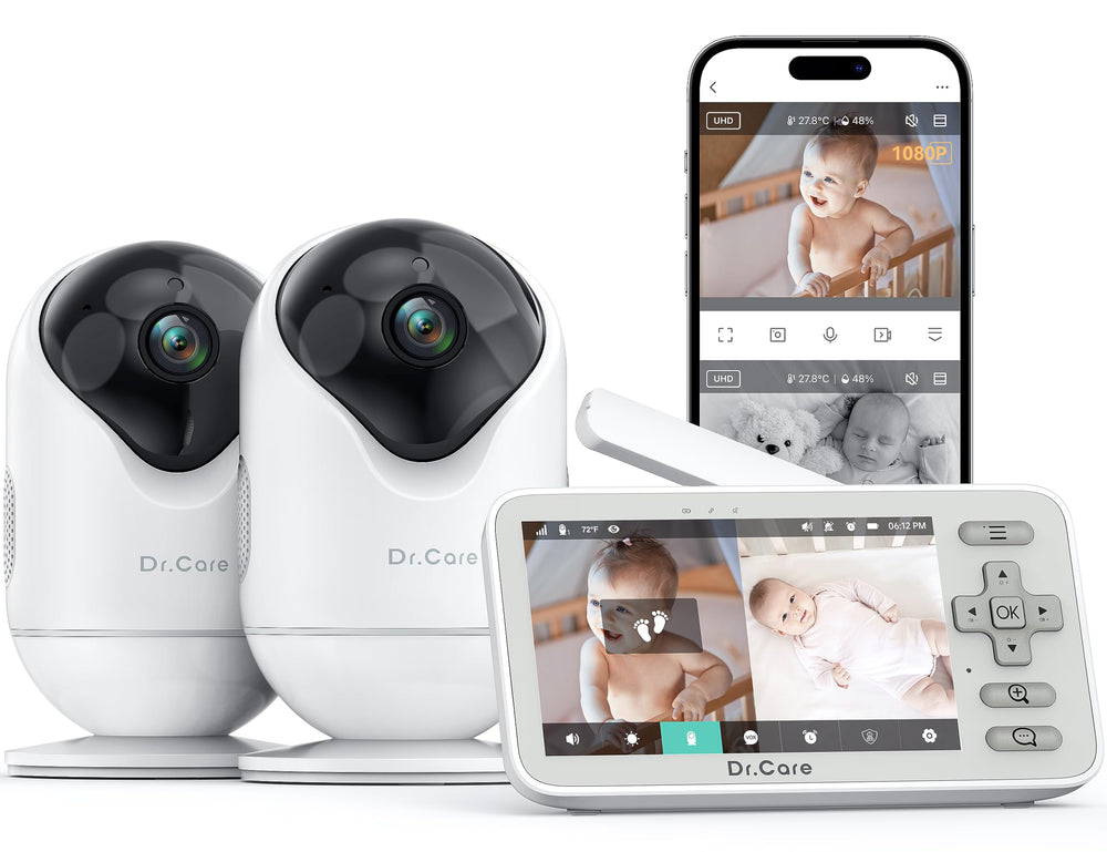 Dr.Care VistaView Lite monitor unit provides a stable central hub for real-time baby monitoring