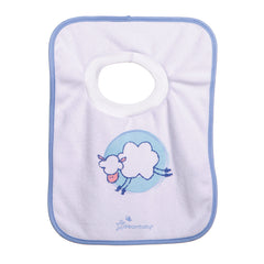 Dreambaby bib showcasing farm print for easy cleanup during meals and messy moments.