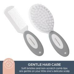 Dreambaby Essential 10pc grooming kit compact toothbrush demonstrates easy child oral care.