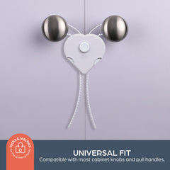 Dreambaby Flexi-Lock strap threaded through a handle for tool-free installation.