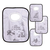 Dreambaby pullover bib terry closeup shows absorbent drool control for busy babies