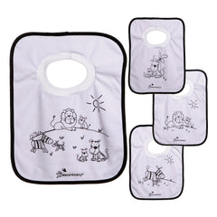 Dreambaby pullover bib terry closeup shows absorbent drool control for busy babies