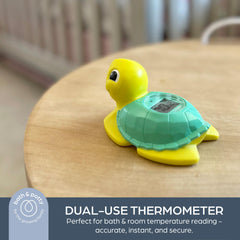 Dreambaby red-green safety indicator shows at-a-glance bath safety for quick decisions.