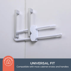 Dreambaby sliding locks fit D shaped handles for quick childproofing