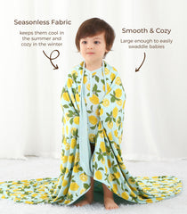 DREAMHALO nursery crib setup shows large 50x50 blanket accompanying nap time.
