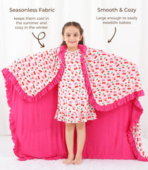 DREAMHALO premium baby blanket reinforced seams for durability and long lasting wear