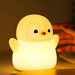 DREAMING MY DREAM penguin night light front view with soft ambient glow for bedrooms.