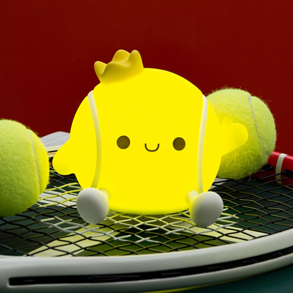 DREAMING MY DREAM Tennis Night Light on bedside view provides cozy bedtime glow